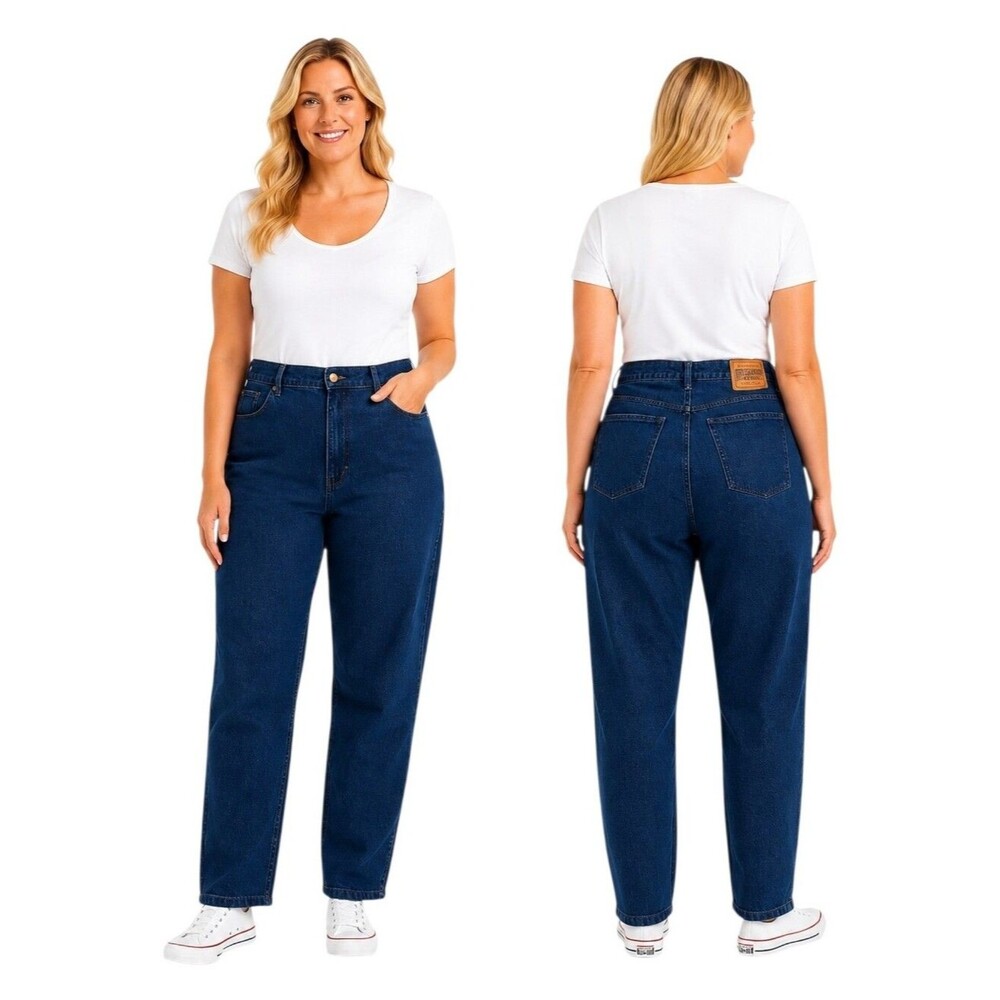 Authentic Brittania Vintage High Rise Tapered Leg Jeans Women's Dark Wash Sz 14